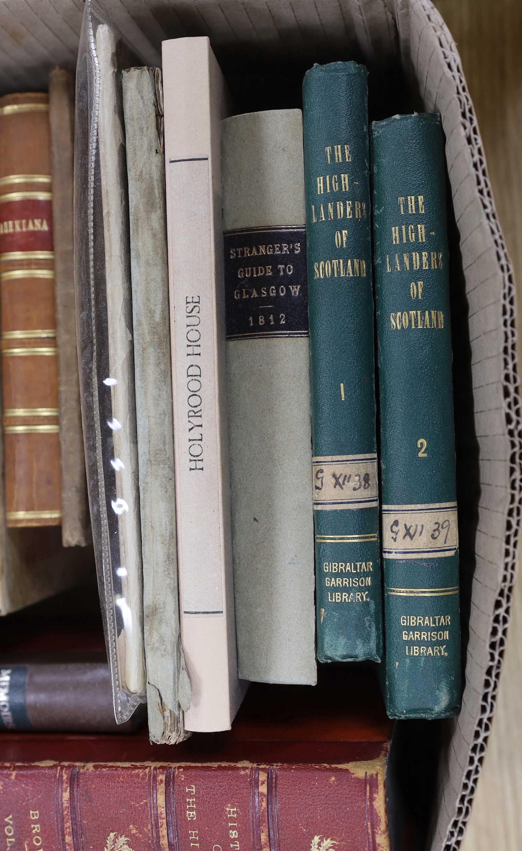 SCOTLAND: Denholm, James. The History of the City of Glasgow and Suburbs… to which is added A Sketch of a Tour to Loch Lomond and the Falls of the Clyde, second edition, 1 folding plan, 10 engraved plates, modern half ca